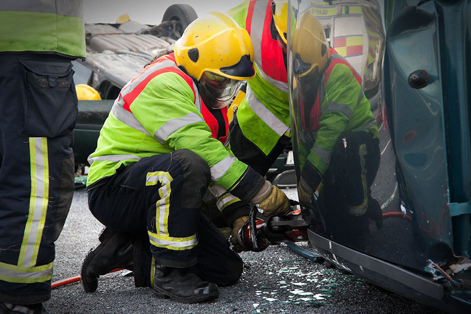 Fire,And,Rescue,Emergency,Units,At,Car,Accident,With,Power