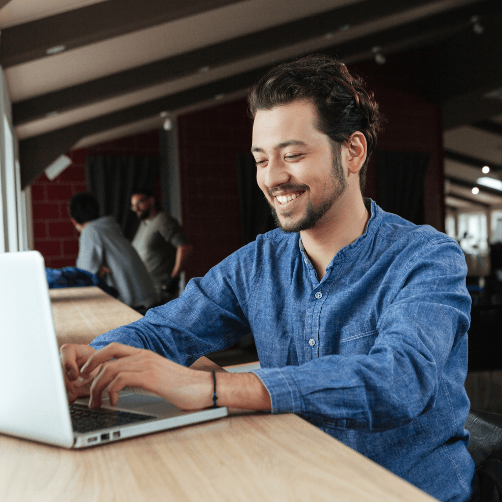 Man with laptop